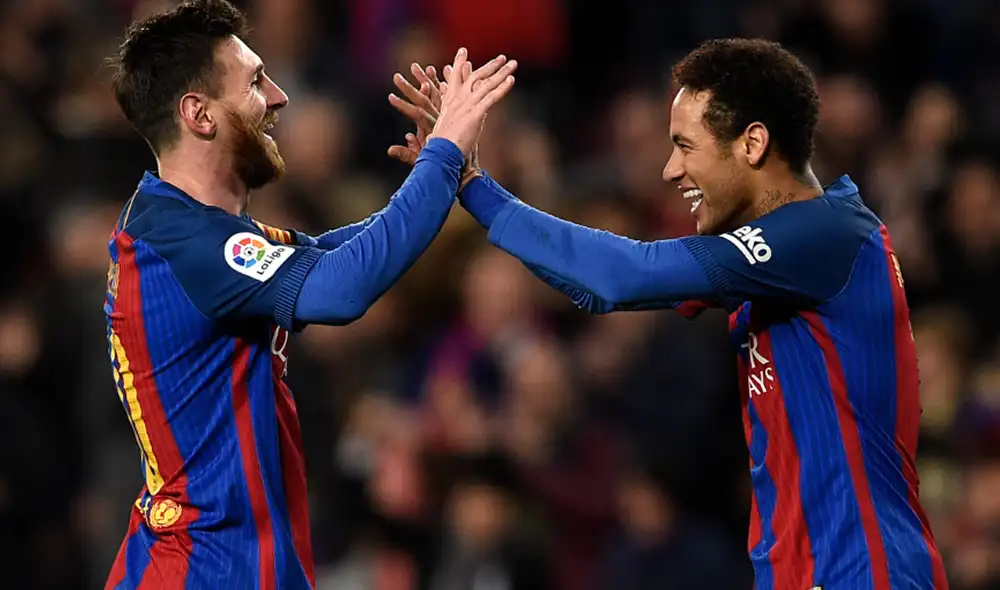 Neymar y Lionel Messi jugaron juntos en Barcelona por cuatro temporadas (2013-2017). Foto: AFP