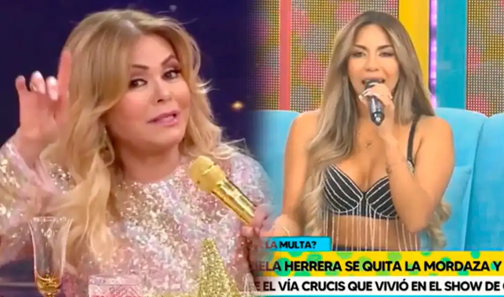 Gabriela Herrera le aclara las cosas a Gisela Valcárcel. Foto: composición/capturas de América TV/Willax