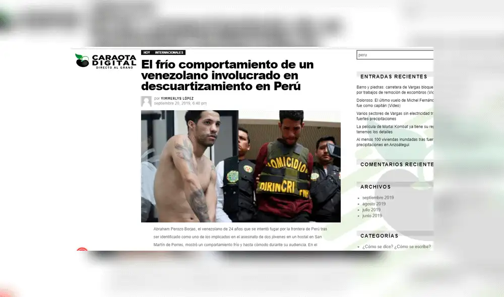 Descuartizamiento en S.M.P.: así informó la prensa venezolana sobre el doble crimen [FOTOS] 