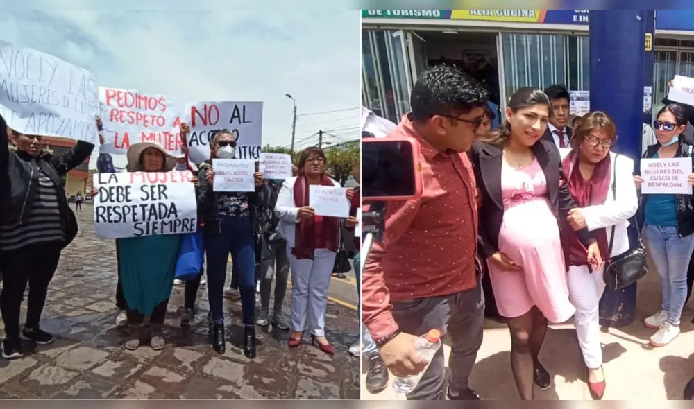 Nohely Loayza Lívano declaró para la prensa. Foto: Alexander Flores/URPI