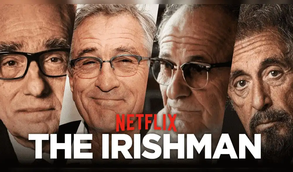 The Irishman, la nueva película de Martin Scorsese, tiene 3 horas y 29 minutos de duración - Fuente: Netflix The Irishman, la nueva película de Martin Scorsese, tiene 3 horas y 29 minutos de duración - Fuente: Netflix