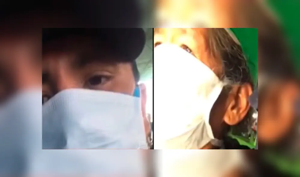 El oficial tuvo conmovedor gesto con la anciana. Foto: Captura