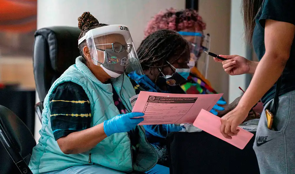 En el reconocido estadio Staples Center de Los Ángeles ya han votado entre los favoritos, Joe Biden o Donald Trump. Foto: EFE En el reconocido estadio Staples Center de Los Ángeles ya han votado entre los favoritos, Joe Biden o Donald Trump. Foto: EFE
