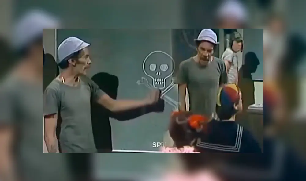 El video viral de YouTube muestra la escena en que 'Don Ramón' del Chavo del 8 destrona el puesto del profesor 'Jirafales'.