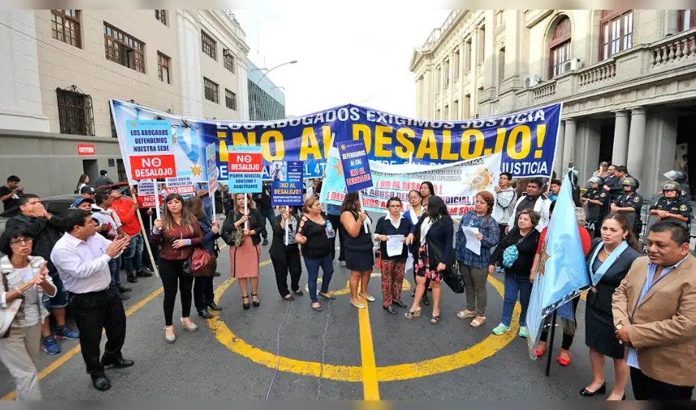 Poder Judicial desalojó local del Colegio de Abogados de Lima