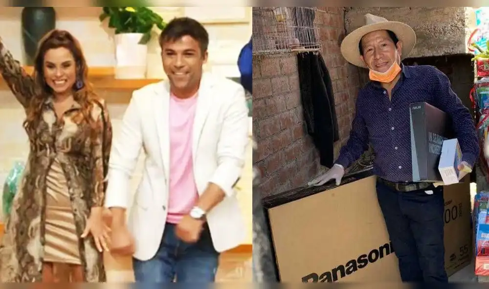 América hoy sorprende al profesor Efraín Raimondy con regalos América hoy sorprende al profesor Efraín Raimondy con regalos