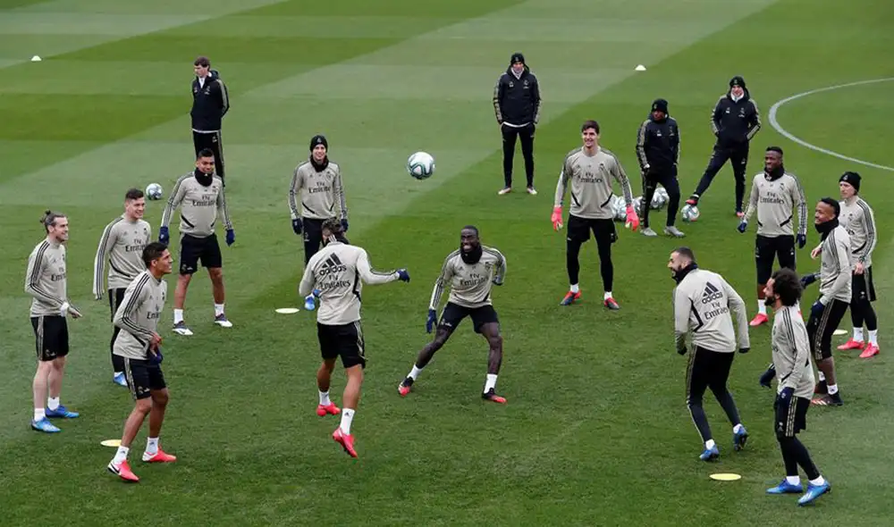 Sin James Rodríguez por decisión técnica, el equipo de Zidane ya se entrena para el duelo contra los blaugranas. Foto: EFE. Sin James Rodríguez por decisión técnica, el equipo de Zidane ya se entrena para el duelo contra los blaugranas. Foto: EFE.