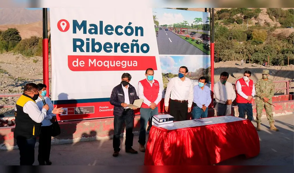 La ceremonia contó con la participación del presidente de la República, Martín Vizcarra, y el titular del MTC, Carlos Estremadoyro. Foto: Municipalidad Provincial de Mariscal Nieto. La ceremonia contó con la participación del presidente de la República, Martín Vizcarra, y el titular del MTC, Carlos Estremadoyro. Foto: Municipalidad Provincial de Mariscal Nieto.
