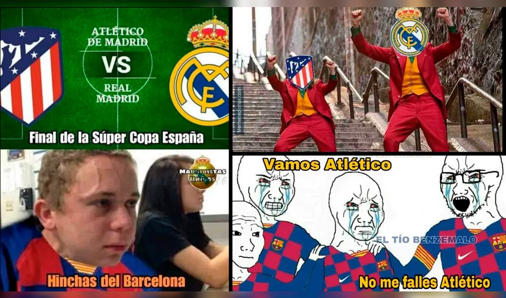 Real Madrid vs Atlético Madrid: memes previo a la final e la Supercopa de España. Foto: Facebook.