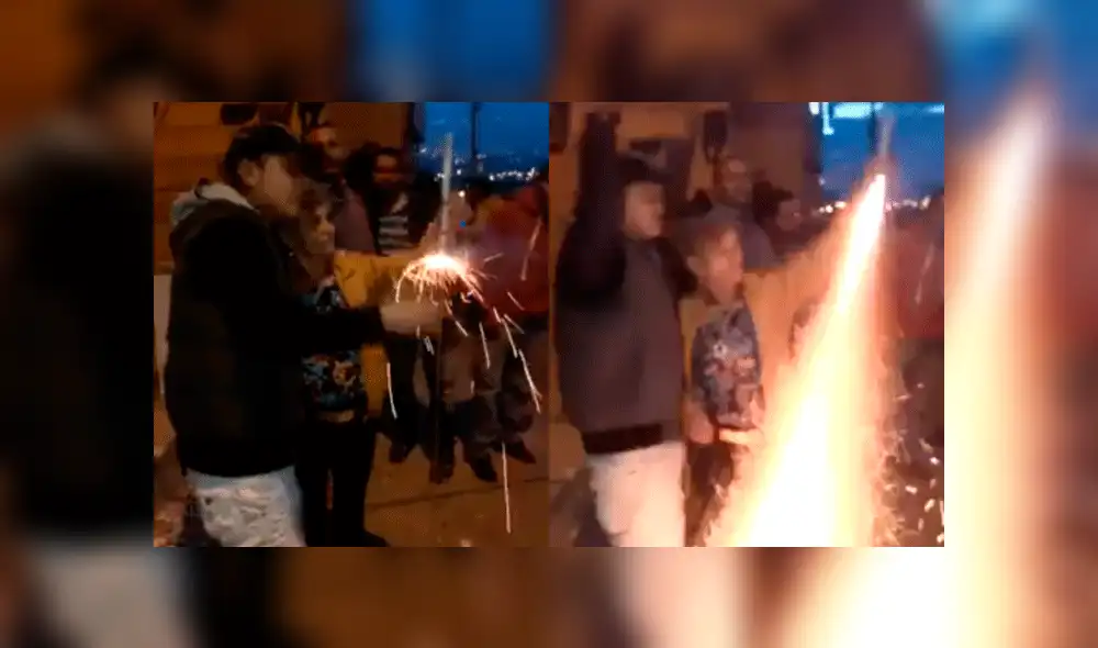 Facebook: Intentaron truco con pirotécnico y al final todo salió mal [VIDEO]
