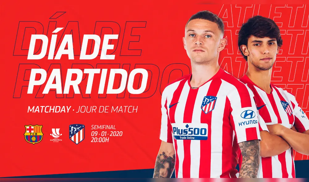 Barcelona vs Atlético de Madrid EN VIVO por la Supercopa de España.