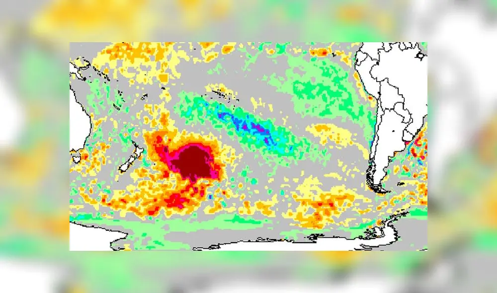 La 'burbuja' gigante alcanza una temperatura que está cinco grados por encima de lo normal. Imagen: The Guardian. La 'burbuja' gigante alcanza una temperatura que está cinco grados por encima de lo normal. Imagen: The Guardian.