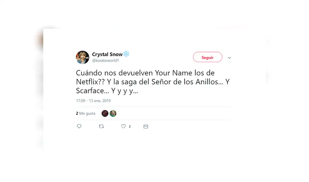 Netflix: Your Name sale del servicio y fans comparten su molestia en redes