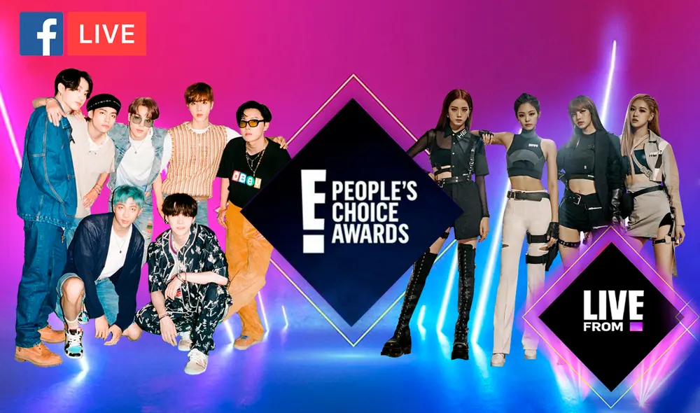 Ver los People Choice Awards 2020 ONLINE en YouTube. Foto: Composición LR / E! / YG / Big Hit Ver los People Choice Awards 2020 ONLINE en YouTube. Foto: Composición LR / E! / YG / Big Hit
