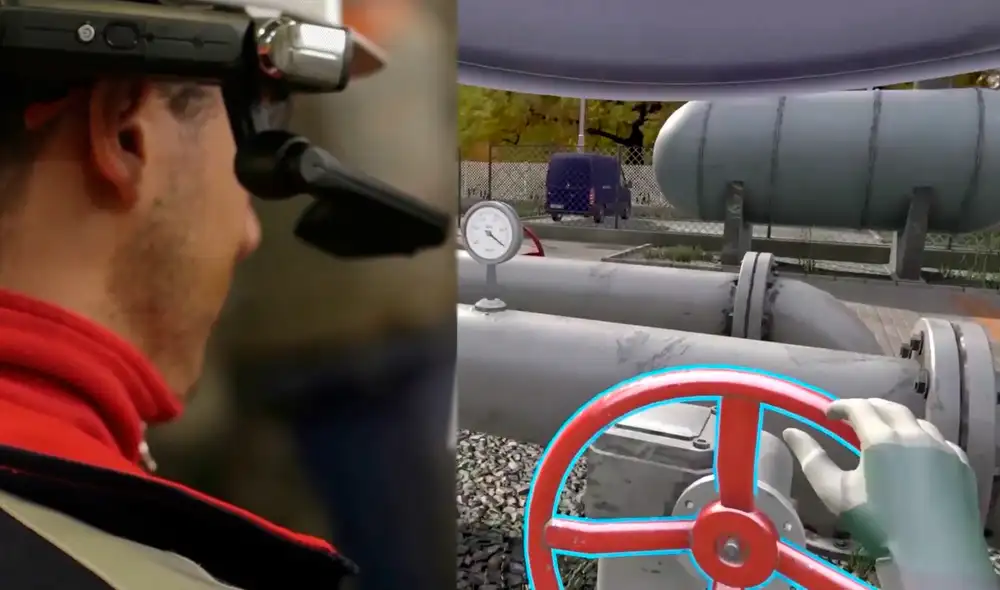 La realidad mixta mezcla la interactividad del VR y el poder visual del AR para que el trabajador ingrese a un entorno real donde puede operar con elementos digitales. Foto: composición La República / vía YouTube. La realidad mixta mezcla la interactividad del VR y el poder visual del AR para que el trabajador ingrese a un entorno real donde puede operar con elementos digitales. Foto: composición La República / vía YouTube.