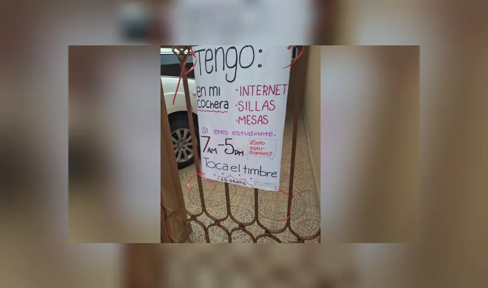 La mujer decidió ofrecer este esencial servicio para los estudiantes que más lo necesiten. Foto: Twitter