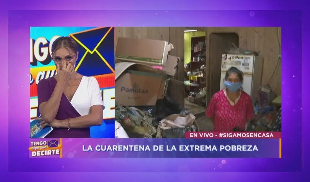 La conductora de Tengo algo que decirte no pudo evitar las lágrimas por el sensible caso de una abuela y sus 4 nietos.