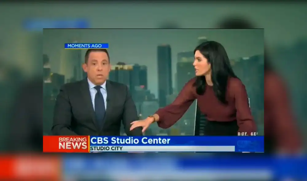 Los conductores de CBS fueron sorprendidos por el fuerte sismo. Captura de video/Twitter.