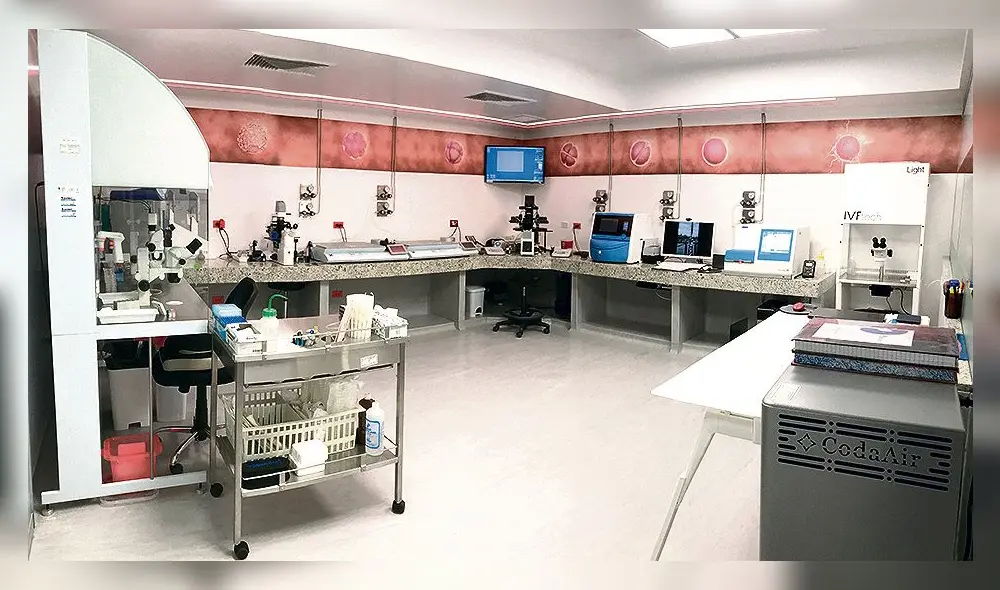 Procedimiento en laboratorio.
