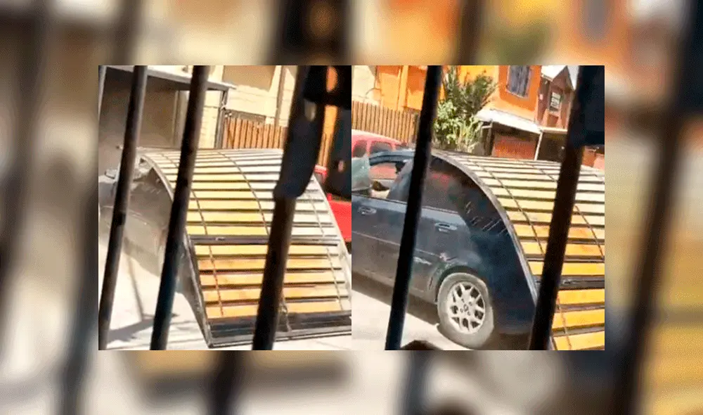 El hombre arrancó la reja de la parte delantera de la casa. Fuente: Composición. El hombre arrancó la reja de la parte delantera de la casa. Fuente: Composición.