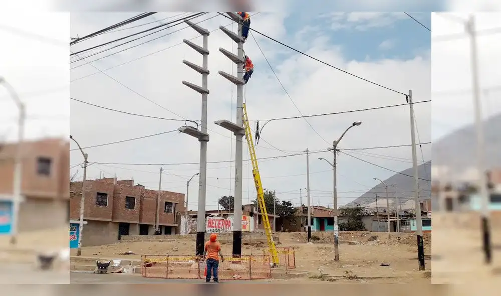 Renuevan redes de alumbrado público en calles de Trujillo Renuevan redes de alumbrado público en calles de Trujillo