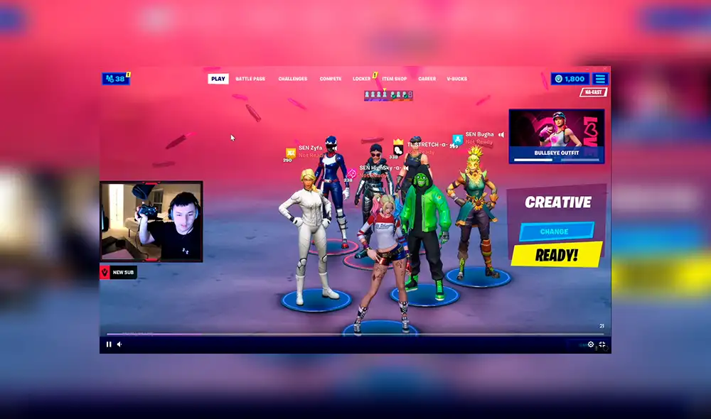 El streamer no podía creer que había perdido en Fortnite contra un usuario que usaba mando.