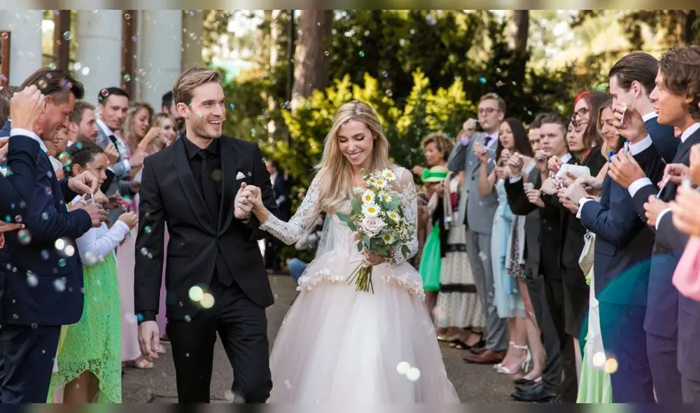 PewDiePie, el youtuber más famoso del mundo, se casó con Marzia Bisognin [FOTOS]