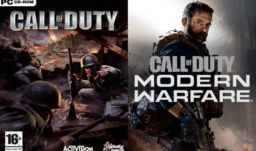 La primera entrega de la saga Call of Duty salió en 2003, mientras que Modern Warfare vio la luz el año pasado. Foto: Activision