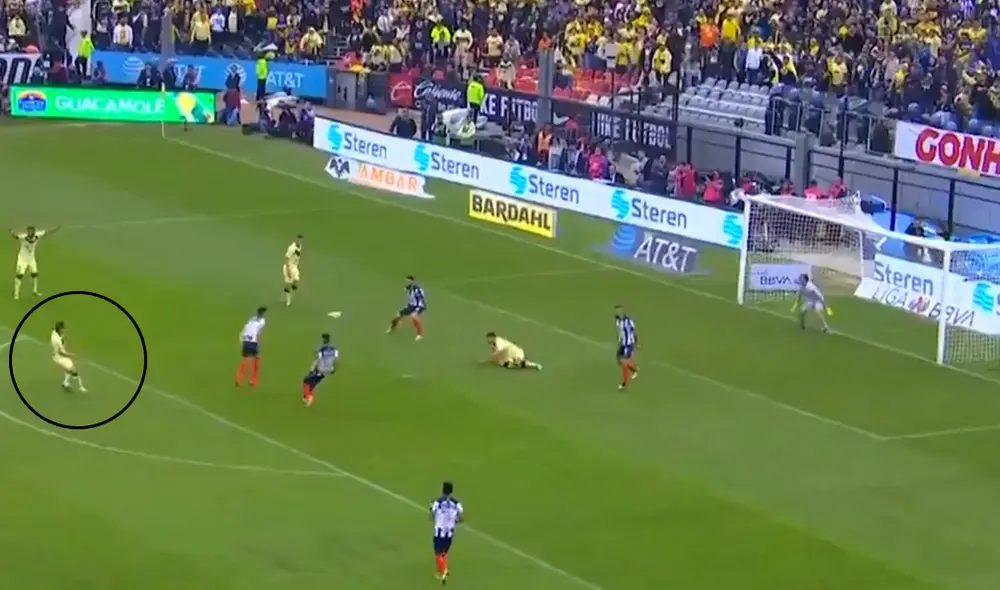 Richard Sánchez marcó el 2-0 en el América vs Monterrey por la final de la Liga MX 2019. Foto: Captura Liga MX