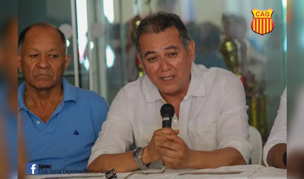 Arturo Ríos, presidente de Atlético Grau defiende su posición. Foto: Club Atlético Grau