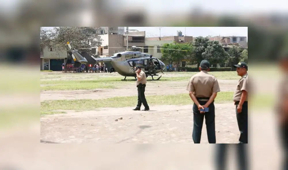 Suboficial herido fue evacuado por un helicóptero al Hospital de la Policía tras una operación en el que se les extrajo las balas del cuerpo. (Foto: Marco Cotrina)