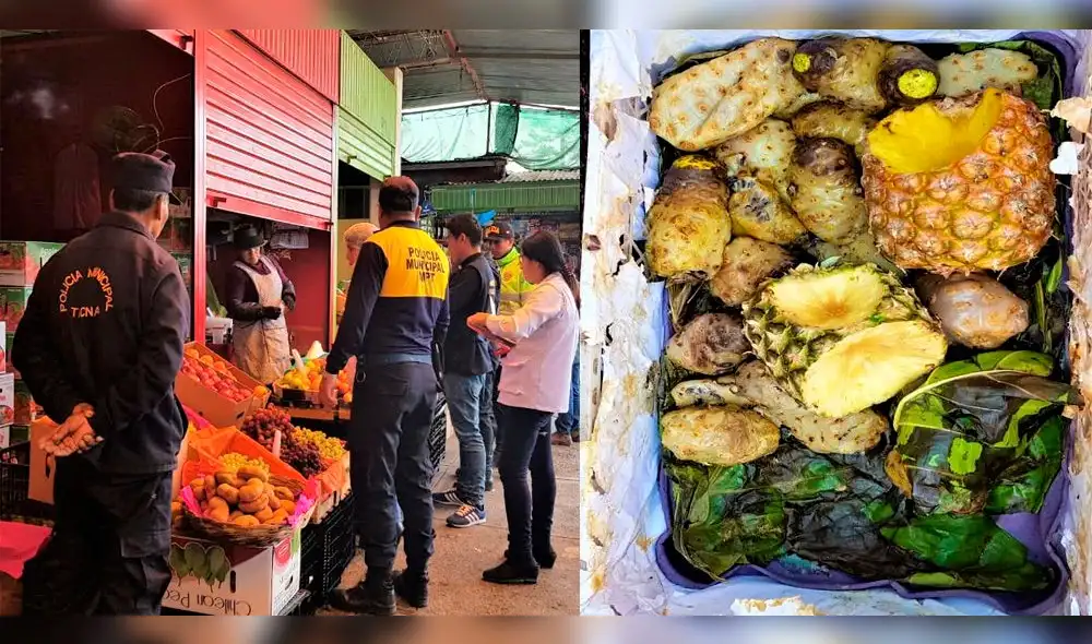 Decomisan 60 kilos de fruta malograda. Decomisan 60 kilos de fruta malograda.