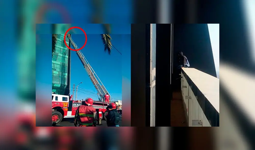 Hombre cansado de buscar trabajo intentó lanzarse de un edificio en Tacna [VIDEO Y FOTOS] 