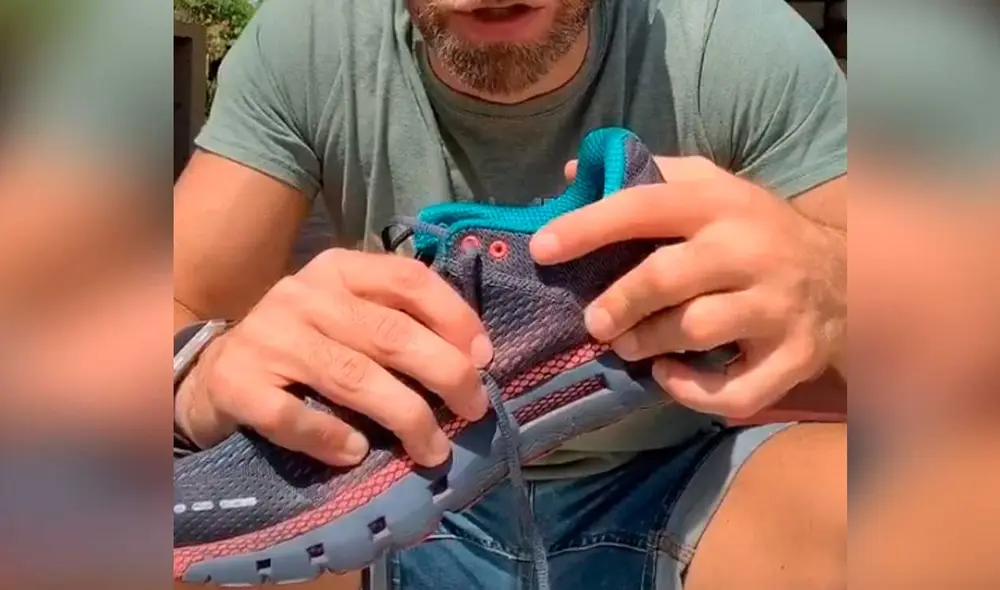 Desliza las imágenes para conocer la verdadera función que tiene este pequeño agujero localizados en unas zapatillas deportivas. Foto: Captura de TikTok/Nabswer