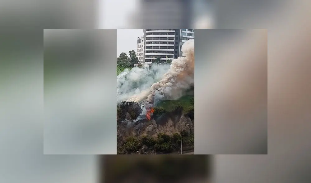 Registran incendio en bajada de Armendáriz. Créditos: Twitter.