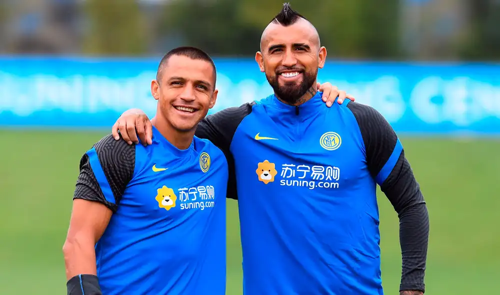 Alexis Sánchez y Arturo Vidal se conocen hace 15 años y hoy en día juegan juntos en el Inter de Milán. | Foto. @Inter