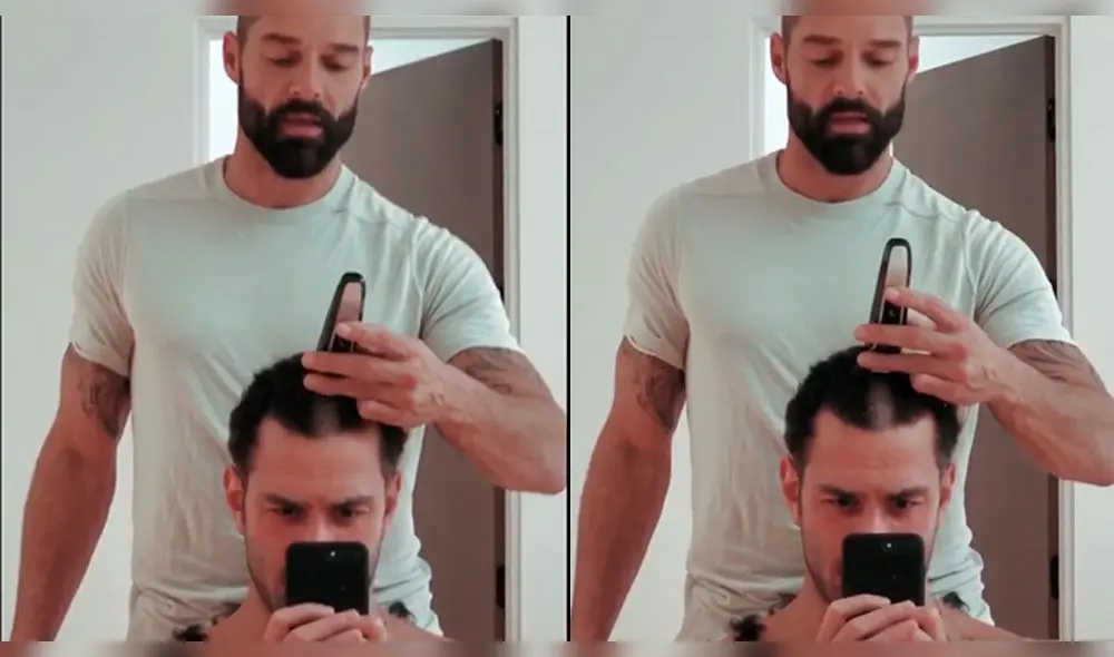 Ricky Martin se convierte en peluquero de su pareja. Foto: Instagram