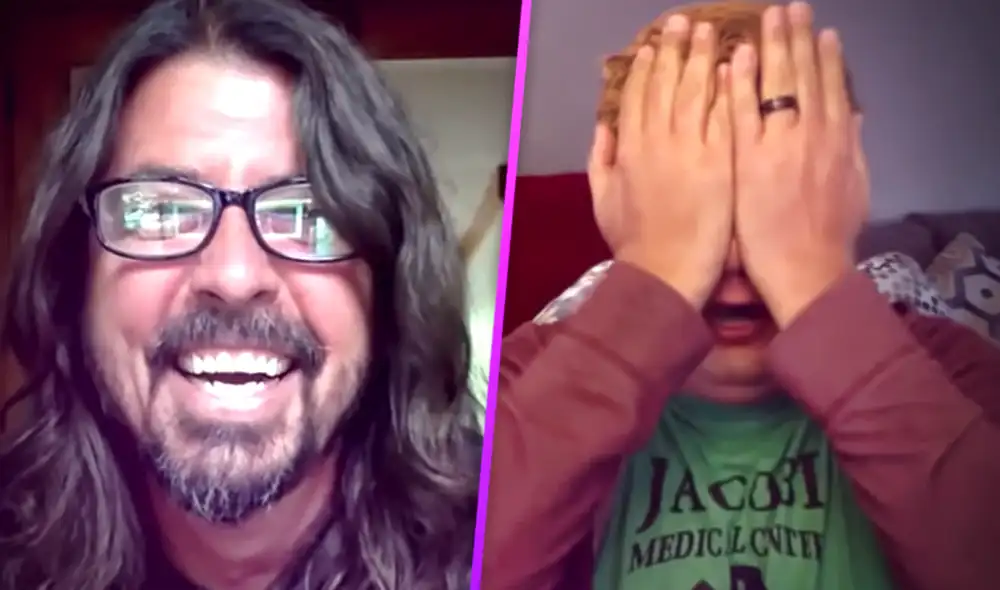 Dave Grohl cantó Everlong para reconocer el esfuerzo de un enfermero portador de la COVID-19. (Foto: Composición)