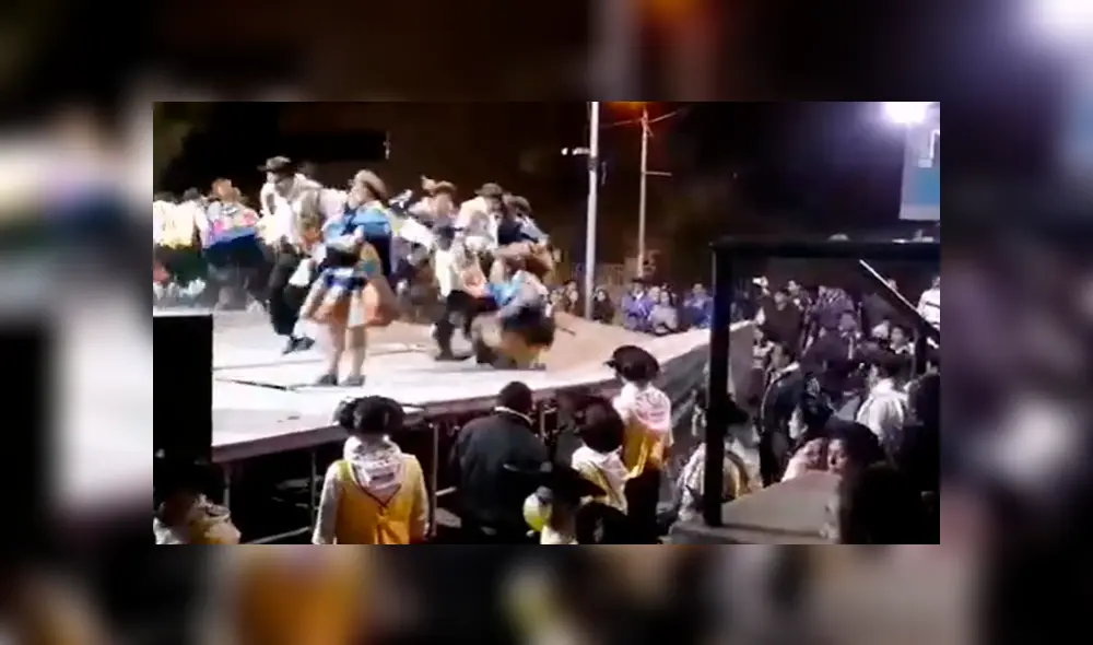 Desliza las fotografías para ver el increíble incidente que vivieron estos jóvenes bailarines peruanos al danzar un pegajoso Huaylarsh. Foto: Captura/Facebook