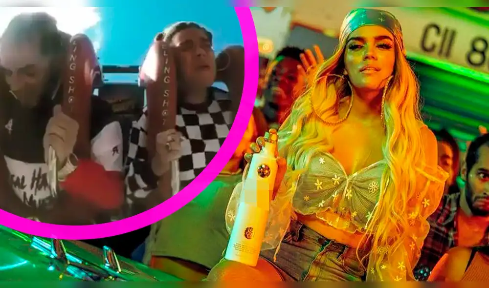 Karol G 'pierde los papeles' al subirse a un arriesgado juego mecánico [VIDEO]