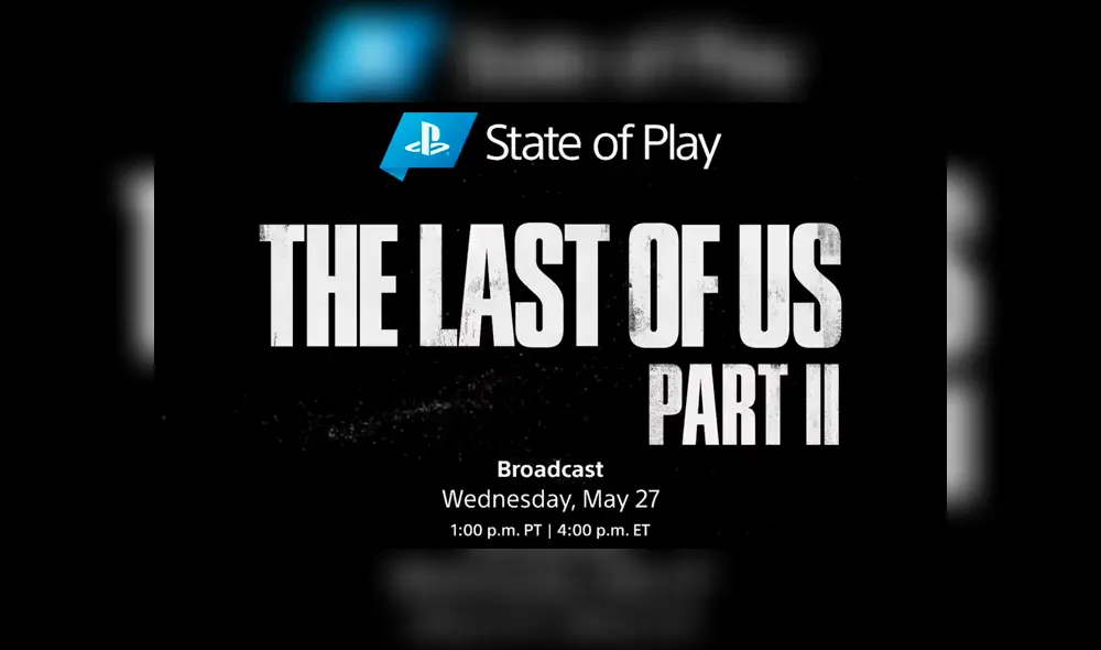 El State of Play de The Last of Us Part II será a las 3.00 p.m. hora Perú.