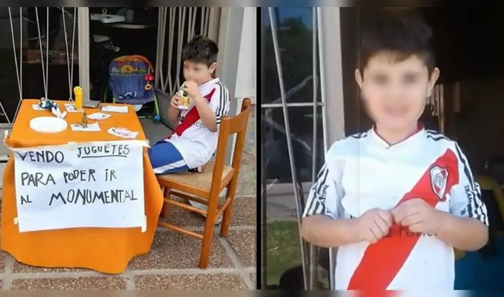 Pequeño hincha ‘Millonario’ vende sus juguetes para ir a la final contra Boca por la Libertadores [VIDEO]