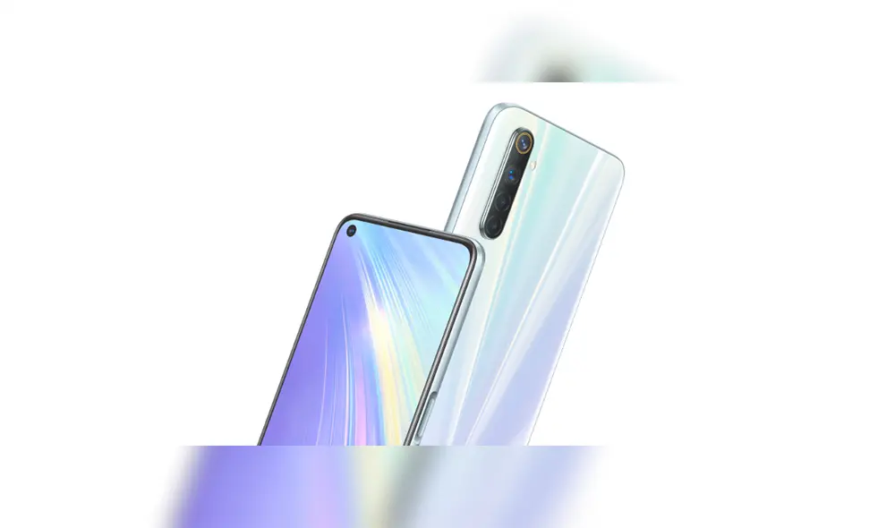 Realme 6 llega con un sistema fotográfico de cinco cámaras: cuatro en la parte trasera, una en la delantera.