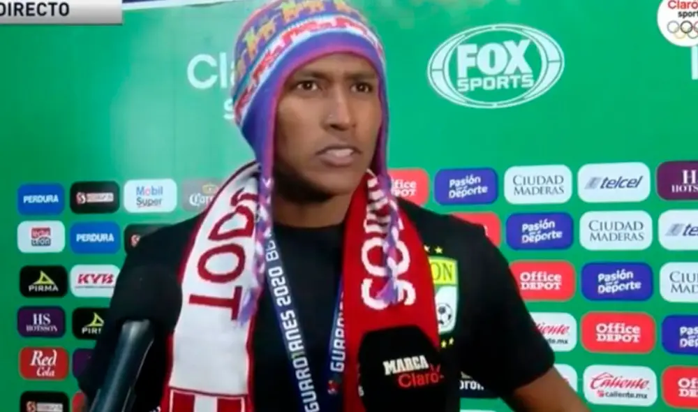 Pedro Aquino logró su primer título internacional con el Club León. Captura: Claro Sports Pedro Aquino logró su primer título internacional con el Club León. Captura: Claro Sports