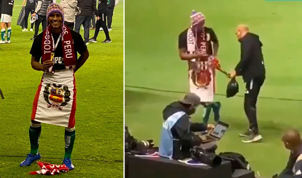 Pedro Aquino logró su primer título internacional con el Club León. Captura: TUDN Pedro Aquino logró su primer título internacional con el Club León. Captura: TUDN