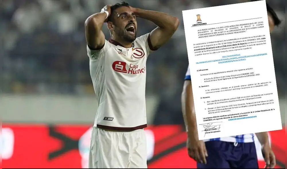 Universitario tendrá que resolver el proceso en su contra antes del duelo contra Cerro Porteño por Copa Libertadores. Universitario tendrá que resolver el proceso en su contra antes del duelo contra Cerro Porteño por Copa Libertadores.