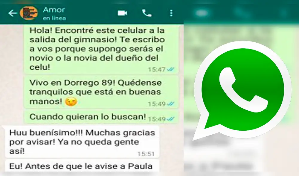 Vía WhatsApp: Encontraron el móvil de su novia y hace insólito pedido [FOTOS]