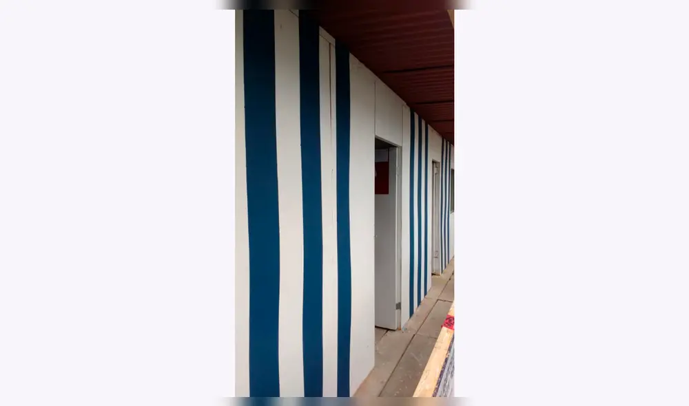 Alianza Lima: obra de construcción civil lleva los colores del club. Foto: Twitter @icutolo