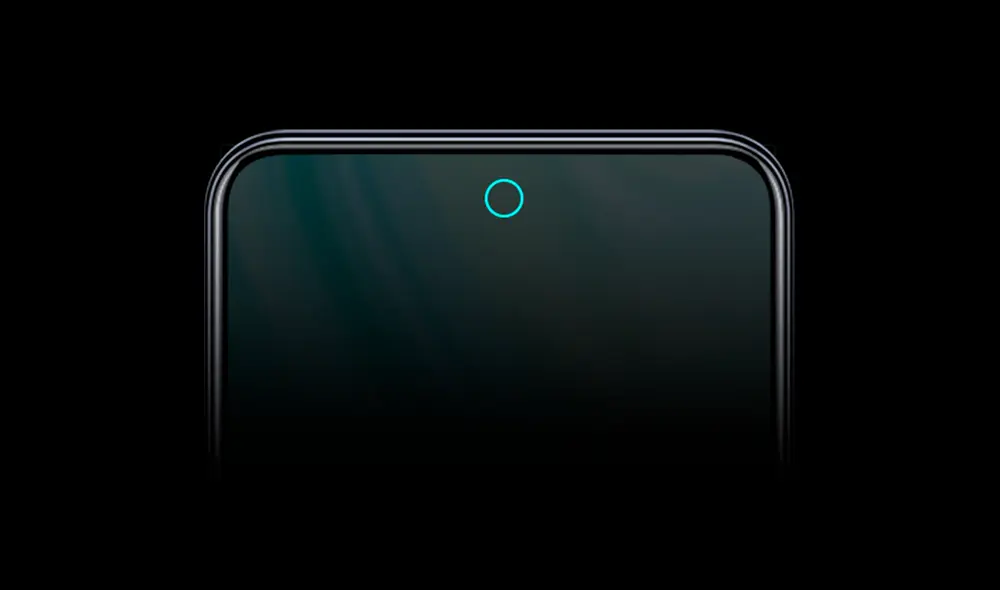 Cámara frontal oculta bajo la pantalla. | Foto: ZTE