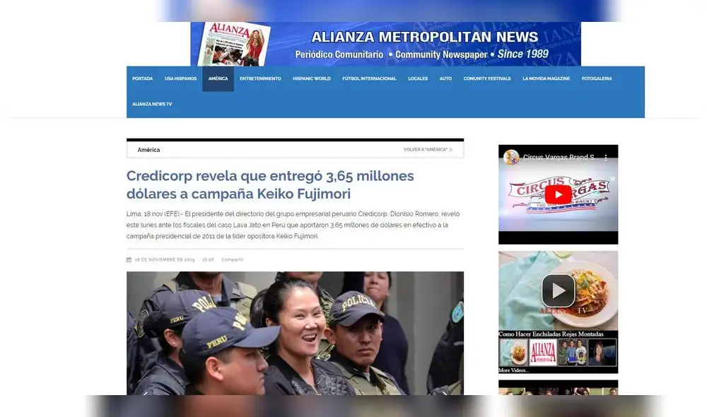 Prensa extranjera da cuenta sobre revelación de Dionisio Romero. Foto: Difusión.